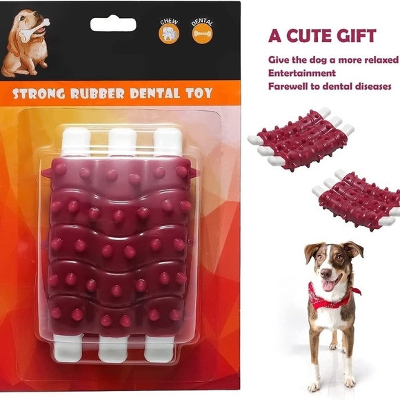 Dog Chew Toys Durable Nylon Aggressive Chewers Clean Teeth Lamb Chop - Picture 7 of 7